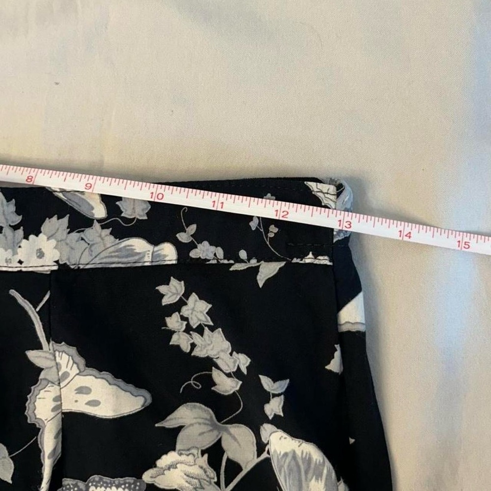 Vintage Goth Fairycore Black+Grey Butterfly Floral Midi Skirt by Vintage Studio - Picture 5 of 6